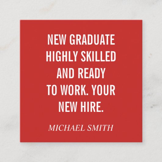 Vet Citaat Vierkante Visitekaartje (Voorkant)