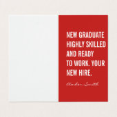 Vet Citaat Visitekaartje (Buitenkant ongevouwen)