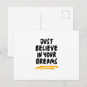 Vet citaat voor Dreamers Minimalistische Inspirati Feestdagenkaart (Voorkant / Achterkant)