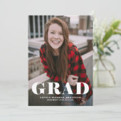 Vet Classic Typografie Foto Afstuderen Kaart (Staand voorkant)