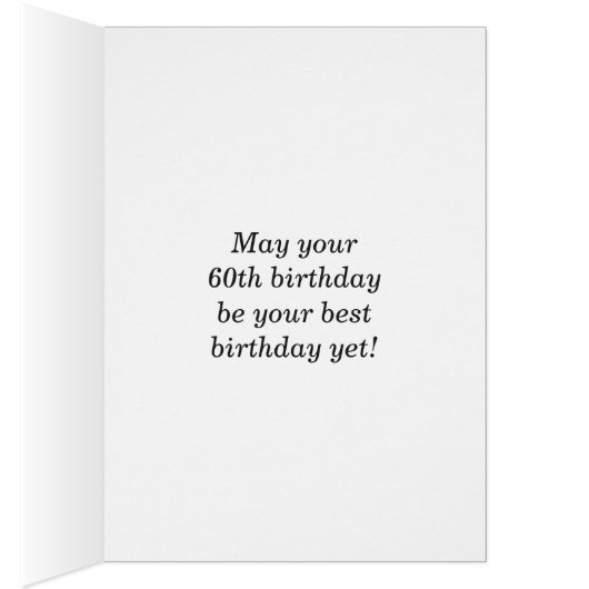 Vet, Cloudy Sky, Faux Gold 60th Birthday + Naam (Binnen (Rechts))