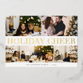 Vet collage | Holiday Cheer 5 Foto Folie Kaart (Voorkant)