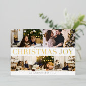 Vet collage | Kerstfeest 5 Foto Folie Feestdagenkaart (Staand Voorkant)