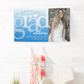 Vet ConGRADuleringen Blue Ombre Photo Afstuderen Spandoek (Insitu)