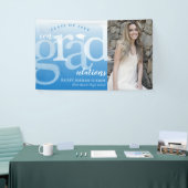 Vet ConGRADuleringen Blue Ombre Photo Afstuderen Spandoek (Beurs)
