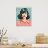 Vet contrast: een symfonie van stijl en kleur poster (Keuken)