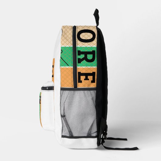 Vet contrast en geometrie bedrukte rugzak (Rechts)