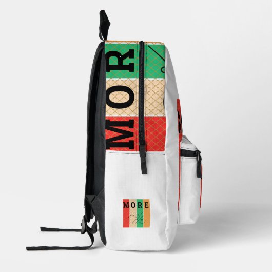 Vet contrast en geometrie bedrukte rugzak (Links)