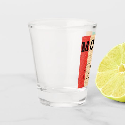 Vet contrast en geometrie shot glas (Links)