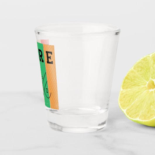 Vet contrast en geometrie shot glas (Rechts)