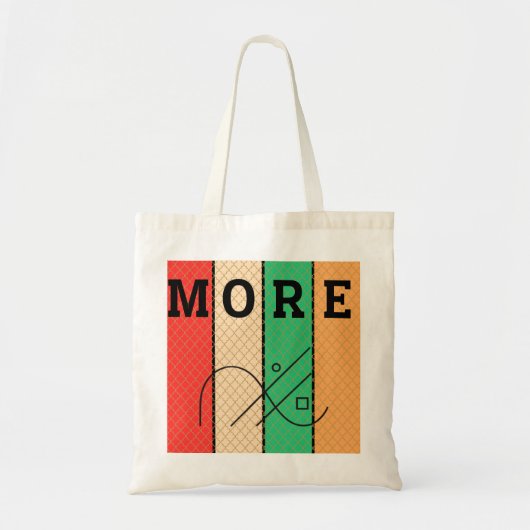 Vet contrast en geometrie tote bag (Voorkant)