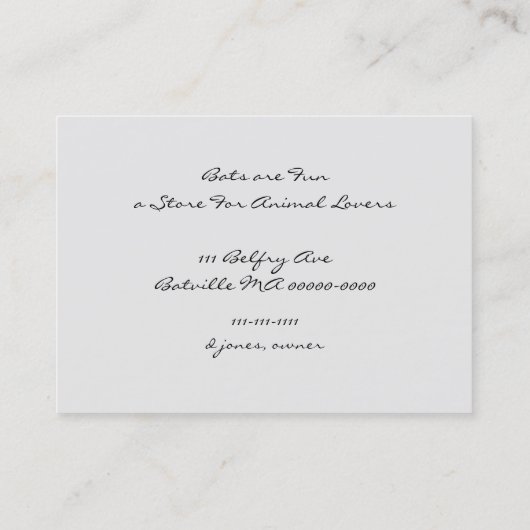 Vet Couple op een datum Visitekaartje (Achterkant)