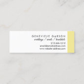 Vet Creatief Monogram Logo Geel Social Media Mini Visitekaartje (Achterkant)