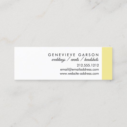 Vet Creatief Monogram Logo Geel Social Media Mini Visitekaartje (Achterkant)