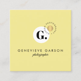 Vet Creatief Monogram Logo Geel Social Media Vierkante Visitekaartje