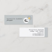 Vet Creatief Monogram Logo Grijs Social Media Mini Visitekaartje (Voorkant / Achterkant)