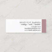 Vet Creative Monogram Logo Mauve Social Media Mini Visitekaartje (Achterkant)