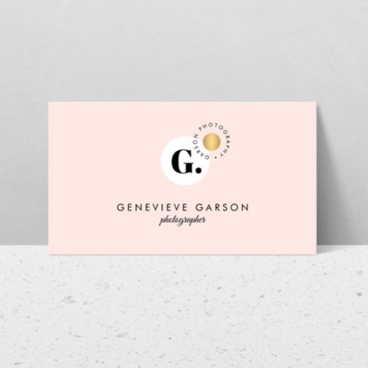 Vet Creative Monogram Logo Roze Sociale Media Visitekaartje