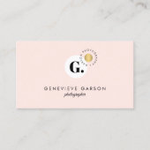 Vet Creative Monogram Logo Roze Sociale Media Visitekaartje (Voorkant)