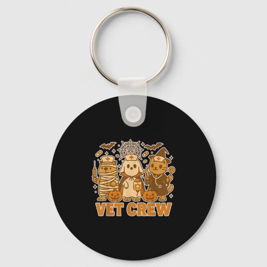 Vet Crew Halloween-kostuum hond kat capybara huisd Sleutelhanger (Voorkant)
