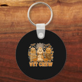Vet Crew Halloween-kostuum hond kat capybara huisd Sleutelhanger (Voorkant)