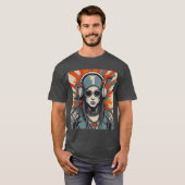 Vet Cyber 2K Urban Emo Meisje met Hoofdtelefoon T-shirt (Voorkant volledig)