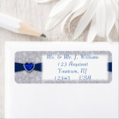 Vet Damask 45th Jubileum Return Address Labels (Insitu)