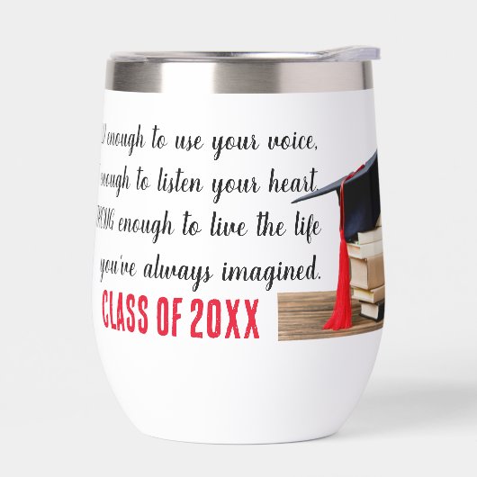 Vet, Dapper en Sterk Thermisch Wijn Tumbler (Links)