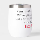 Vet, Dapper en Sterk Thermisch Wijn Tumbler (Voorkant)