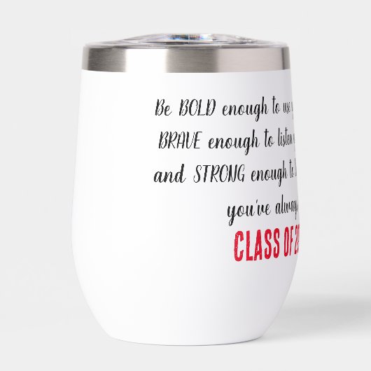 Vet, Dapper en Sterk Thermisch Wijn Tumbler (Voorkant)