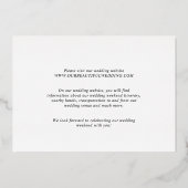 Vet Datum Schoon Minimaal Elegant Modern Bruiloft Folie Uitnodiging (Achterkant)