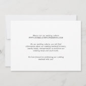 Vet Datum Schoon Minimaal Elegant Modern Bruiloft Kaart (Achterkant)