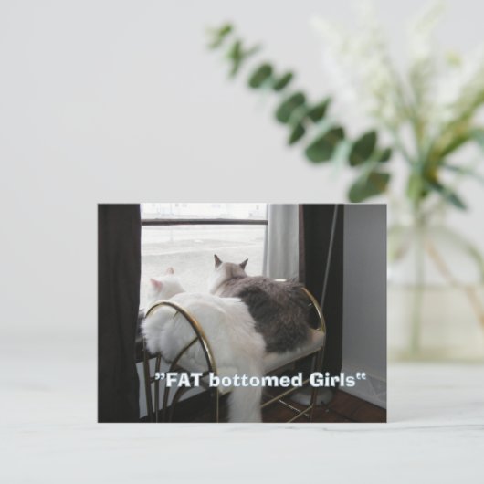 Vet de meisjesbriefkaart van het Uiteinde Briefkaart (Staand voorkant)