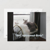 Vet de meisjesbriefkaart van het Uiteinde Briefkaart (Voorkant / Achterkant)