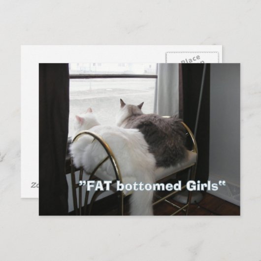 Vet de meisjesbriefkaart van het Uiteinde Briefkaart (Voorkant / Achterkant)