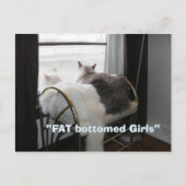 Vet de meisjesbriefkaart van het Uiteinde Briefkaart (Voorkant)