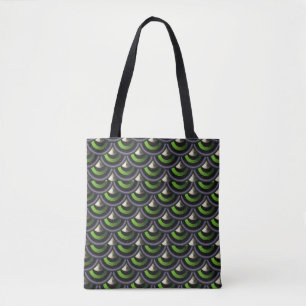 Vet Deco Mermaid Scales Fan Pattern Tote Bag