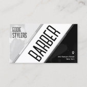 Vet diagonaal grijs wit zwart visitekaartje (Voorkant)