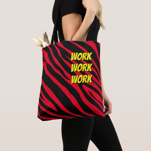 Vet dierenprint Werk & Speel leuke kleur Tote Bag (Dichtbij)