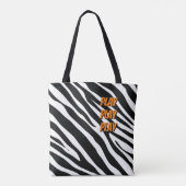 Vet dierenprint Werk & Speel leuke kleur Tote Bag (Achterkant)