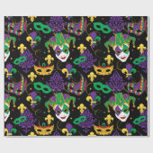 Vet Dinsdag Mardi Gras Carnival Cadeaupapier (Vlak)