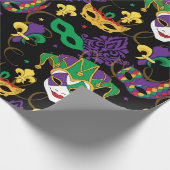 Vet Dinsdag Mardi Gras Carnival Cadeaupapier (Hoek)