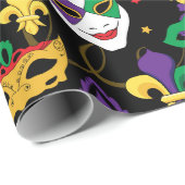 Vet Dinsdag Mardi Gras Carnival Cadeaupapier (Rol Hoek)