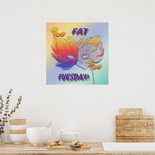 Vet Dinsdag Masker Poster (Keuken)