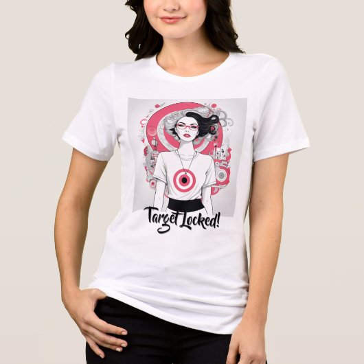 Vet Doel Chic Illustratie Tri-Blend Shirt (Voorkant)