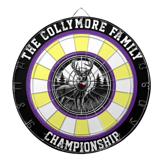 Vet Doel op Deer Design Dartbord (Voorkant)