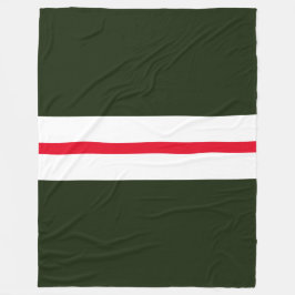 Vet Donker Bos Groen Rood Wit Racing Stripes Fleece Deken