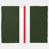 Vet Donker Bos Groen Rood Wit Racing Stripes Fleece Deken (Voorkant (Horizontaal))