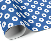 Vet Donkerblauw en Wit Polka Dots Cadeaupapier (Rol Hoek)