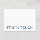 Vet Donkerblauw op Witte Verandering van de Kaart Visitekaartje (Achterkant)